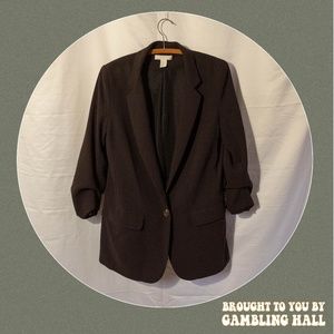 slouchy 3/4 sleeve blazer